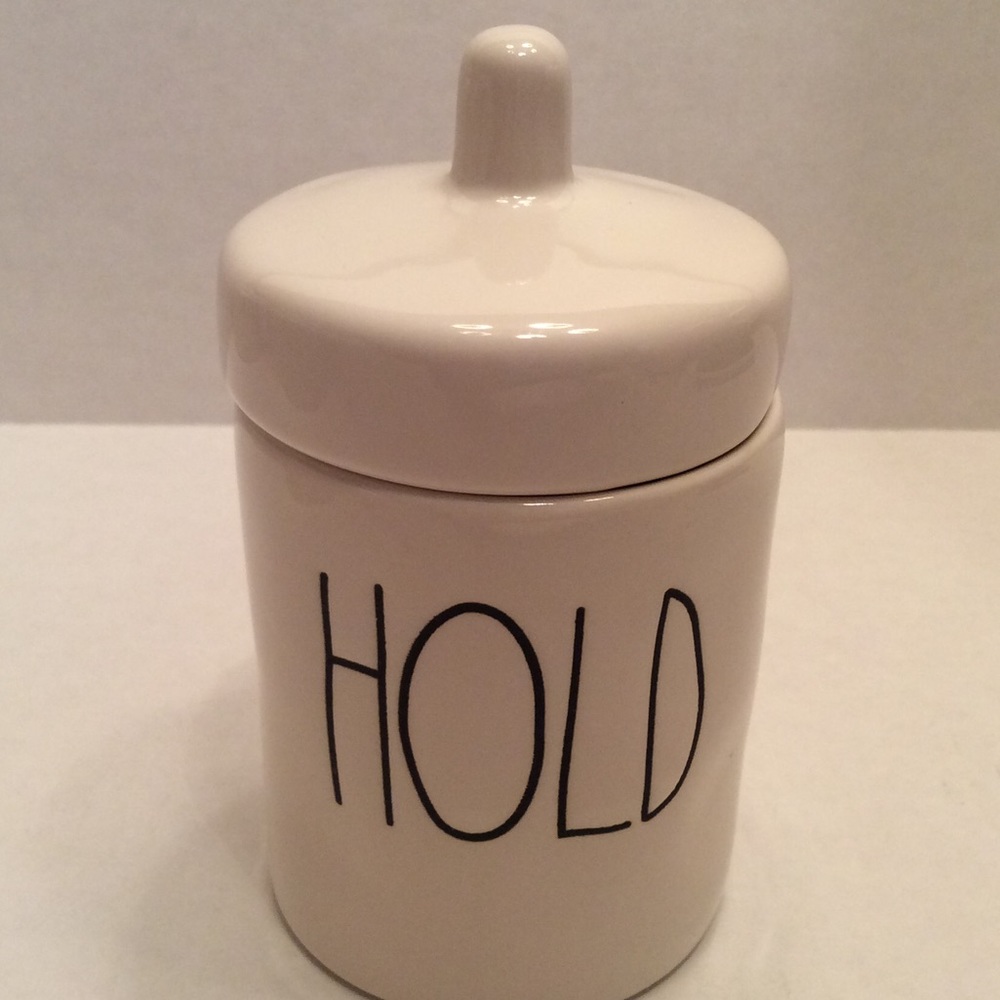 Rae Dunn Ceramic container with lid